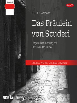 cover image of Das Fräulein von Scuderi